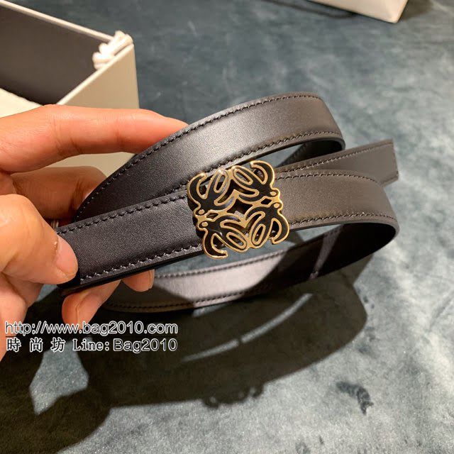 LOEWE女士皮帶 羅意威Anagram圖案帶扣小牛皮腰帶  jjp1326